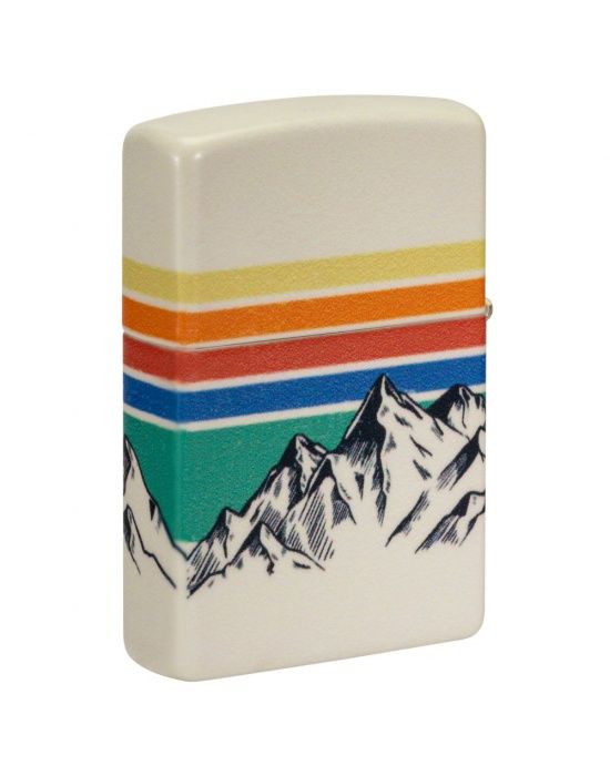 Zippo Aansteker Mountain Design - achteraanzicht