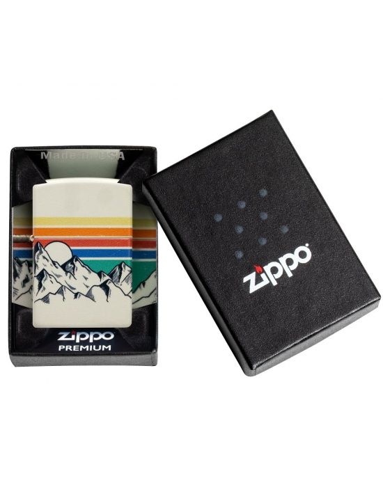 Zippo Aansteker Mountain Design - detail