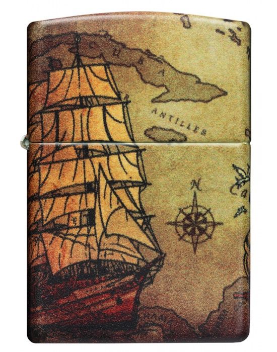 ZIPPO Aansteker Pirate Ship - achteraanzicht