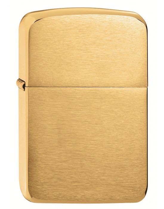 ZIPPO Aansteker PL 1941B REPLICA BRUSH BRASS - vooraanzicht