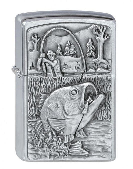ZIPPO Aansteker PL 200 BASS FISHING EMBLEM - vooraanzicht