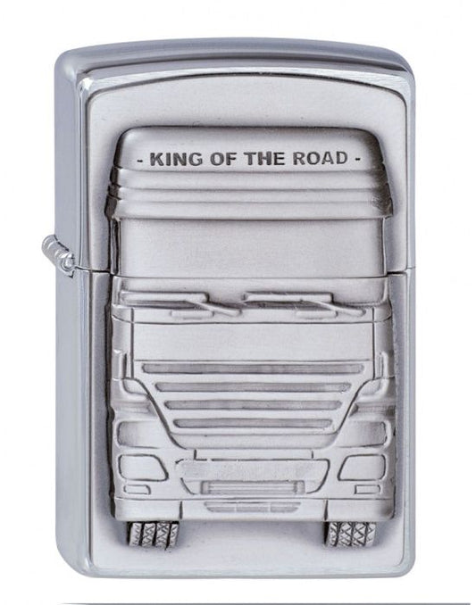 ZIPPO Aansteker PL 200 KING OF THE ROAD EMBLEM - vooraanzicht
