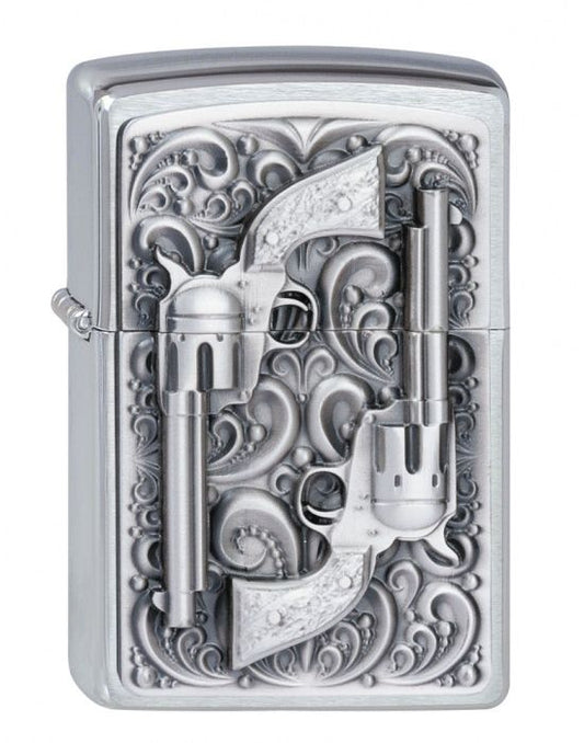 ZIPPO Aansteker PL 200 REVOLVER EMBLEM - vooraanzicht