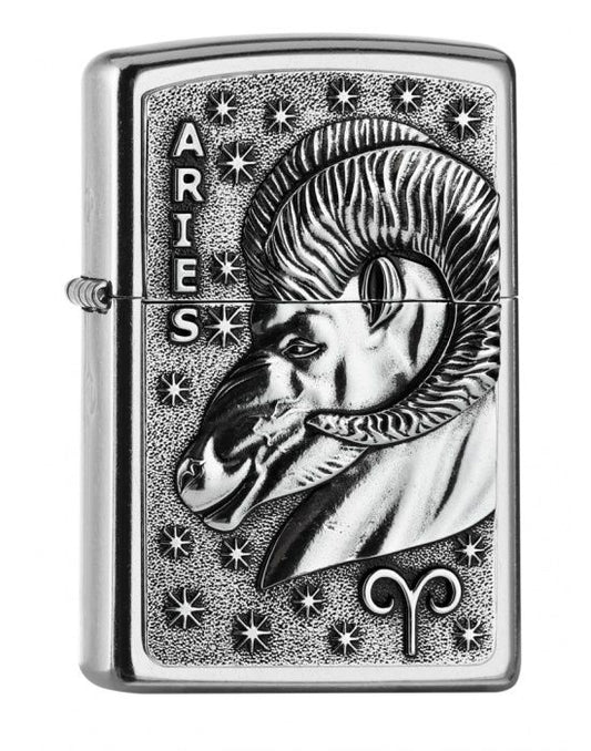 ZIPPO Aansteker PL 207 ARIES Tierkr. V19 - vooraanzicht