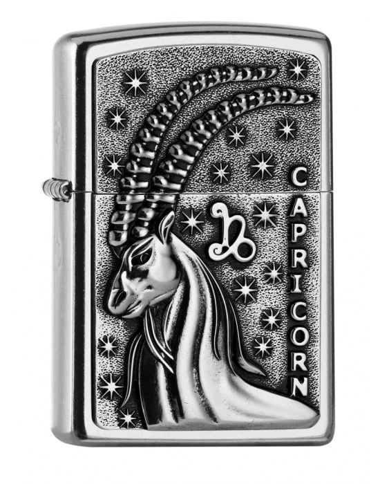 ZIPPO Aansteker PL 207 CAPRICORN Tierkr. V19 - vooraanzicht