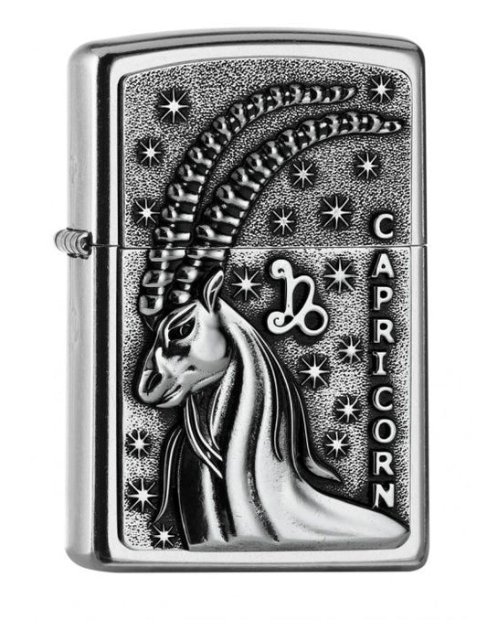 ZIPPO Aansteker PL 207 CAPRICORN Tierkr. V19 - vooraanzicht