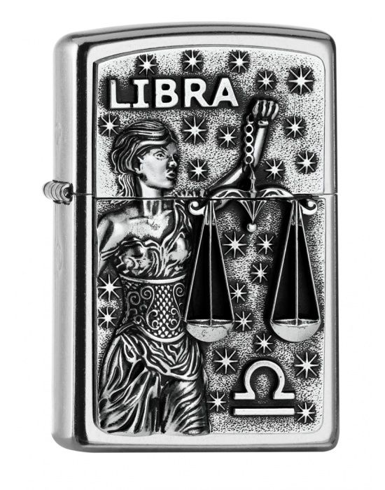 ZIPPO Aansteker PL 207 LIBRA Tierkr. V19 - vooraanzicht