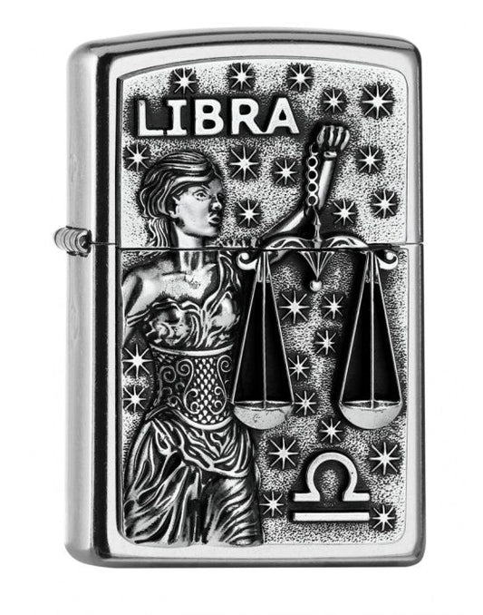 ZIPPO Aansteker PL 207 LIBRA Tierkr. V19 - vooraanzicht