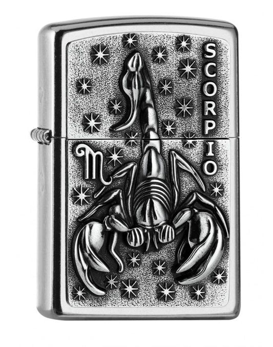 ZIPPO Aansteker PL 207 SCORPIO Tierkr. V19 Emb - vooraanzicht