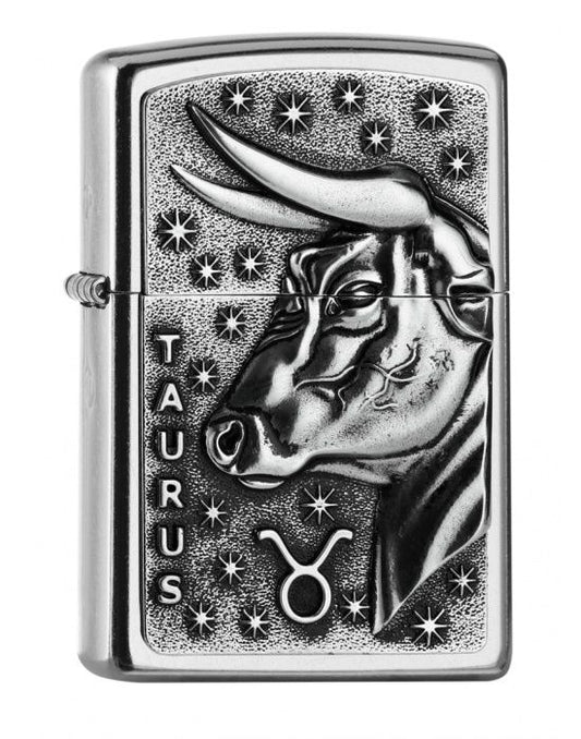 ZIPPO Aansteker PL 207 TAURUS Tierkr. V19 - vooraanzicht
