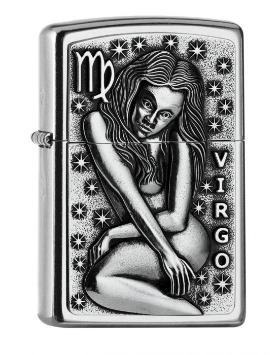 ZIPPO Aansteker PL 207 VIRGO Tierkre. V19 - vooraanzicht