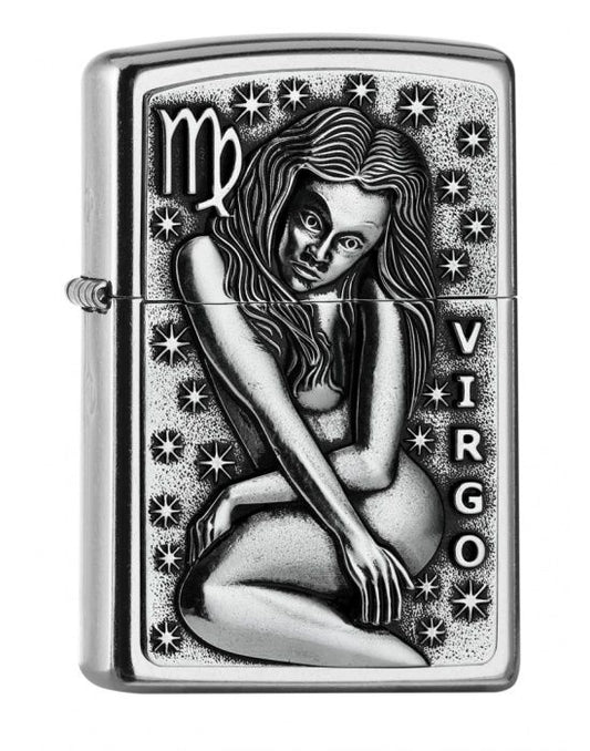 ZIPPO Aansteker PL 207 VIRGO Tierkre. V19 - vooraanzicht