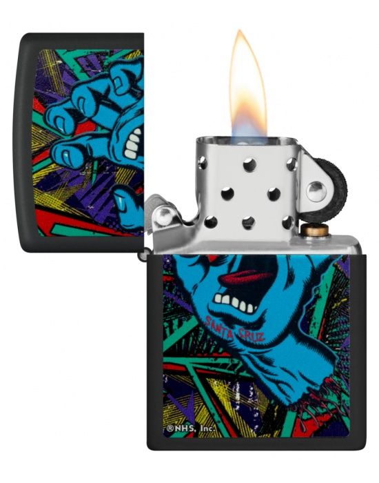 Zippo Aansteker PL 218 Santa Cruz Design - achteraanzicht
