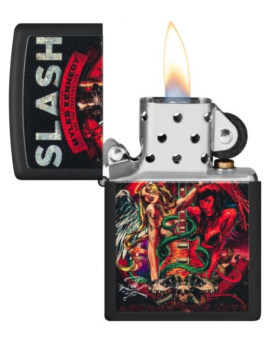 Zippo Aansteker PL 218 Slash Design - achteraanzicht