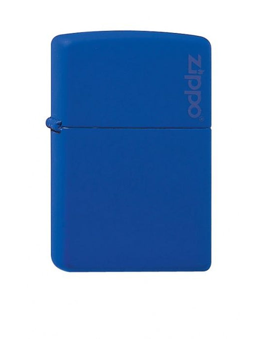 ZIPPO Aansteker PL 229ZL ROYAL BLUE MATTE W/ ZIPPO LOGO - vooraanzicht