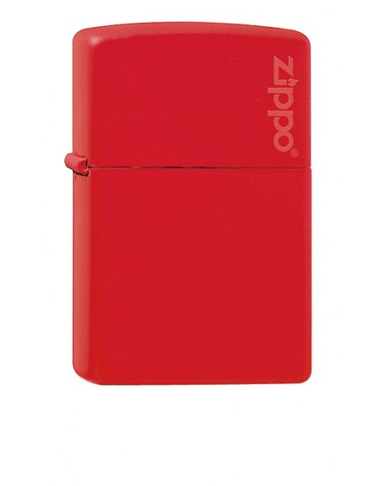 ZIPPO Aansteker PL 233ZL RED MATTE W/ ZIPPO LOGO - vooraanzicht