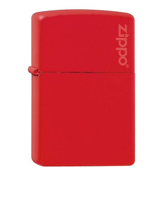 ZIPPO Aansteker PL 233ZL RED MATTE W/ ZIPPO LOGO - vooraanzicht