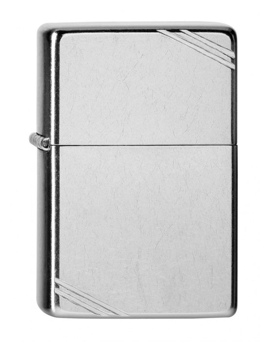 ZIPPO Aansteker PL 267 VINTAGE STREET CHROME - vooraanzicht