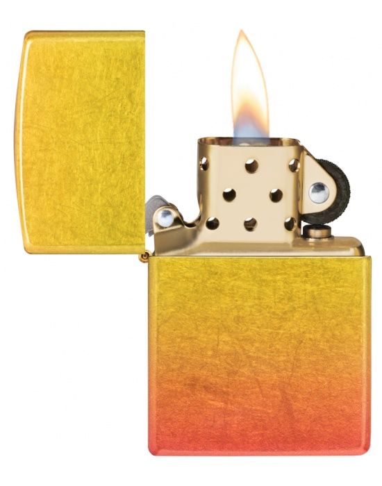 Zippo Aansteker PL 540 Ombre Orange Yellow - achteraanzicht