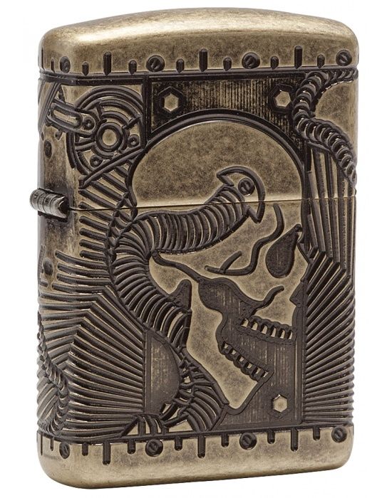 ZIPPO Aansteker PL 29268 Skull Multi Cut - achteraanzicht