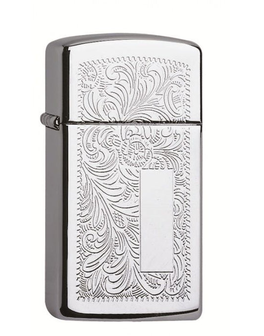 ZIPPO Aansteker PL SLIM 1652 VENETIAN CHROME SLIM - vooraanzicht