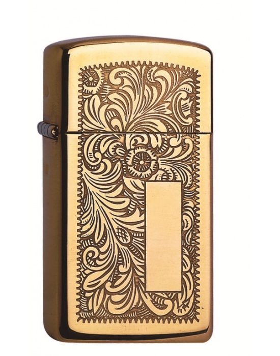 ZIPPO Aansteker PL SLIM 1652B VENETIAN BRASS SLIM - vooraanzicht