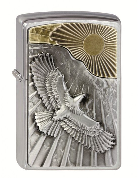 ZIPPO PL ZIPPO 200 EAGLE SUN-FLY EMB - vooraanzicht embossed adelaar design