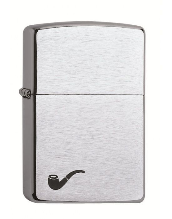 ZIPPO Aansteker PL ZIPPO 200 PIPE CHROME BRUSHED - vooraanzicht