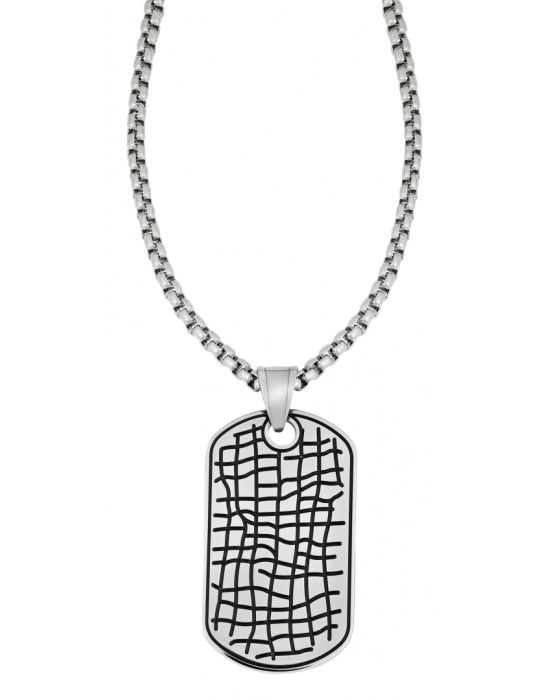 Zippo Plate Pendant Necklace - detail