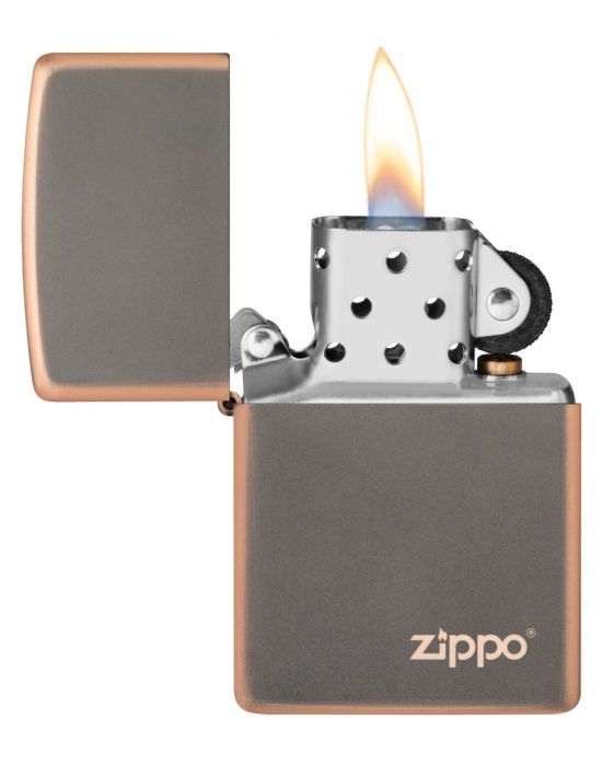 Zippo Aansteker RUSTIC BRONZE wth ZIPPO LOGO - detail