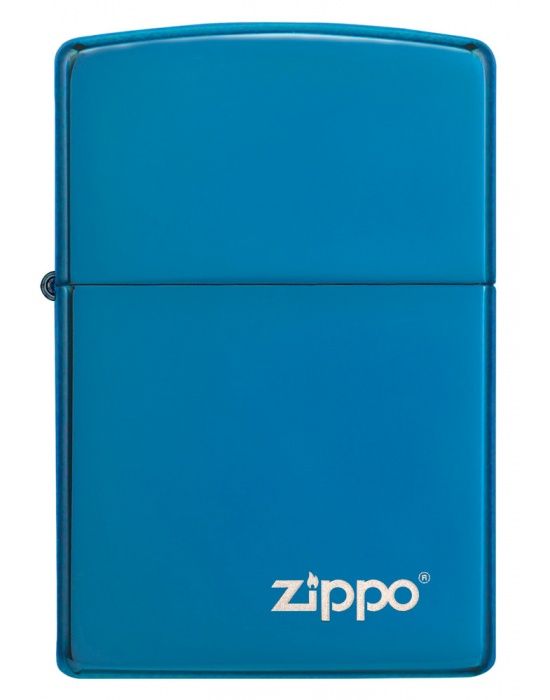 Zippo Aansteker Saphhire with Logo - vooraanzicht