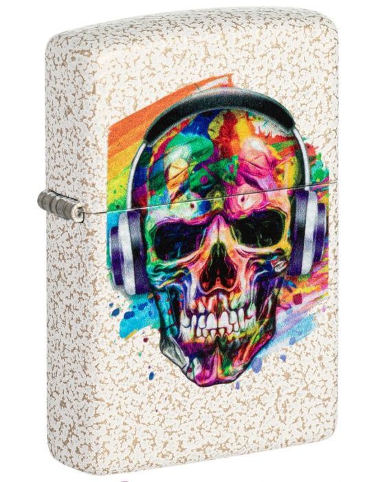 Zippo Aansteker Skull Headphones Design - achteraanzicht