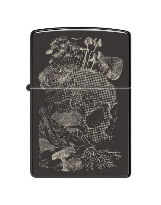 Zippo Aansteker Skull Mushroom Design - vooraanzicht
