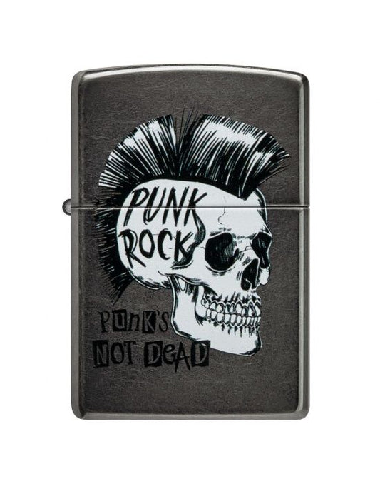 Zippo Aansteker Skull Punk Rock Design - vooraanzicht