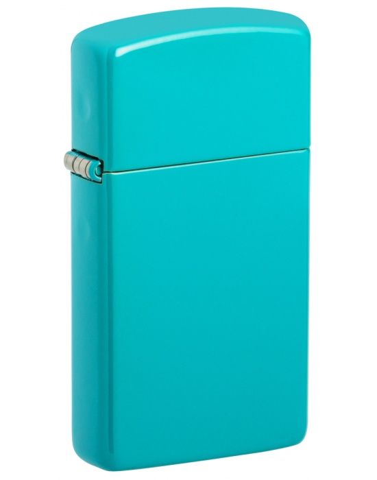 Zippo Aansteker Slim Flat Turquoise - vooraanzicht