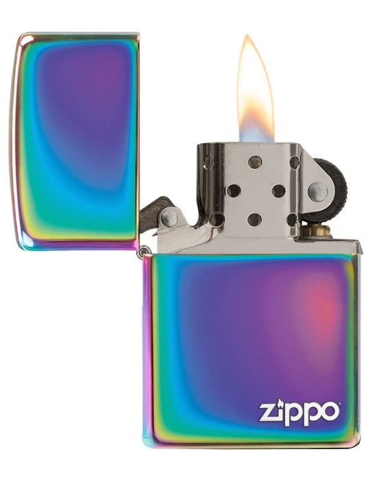 Zippo Aansteker Spectrum with Logo - achteraanzicht