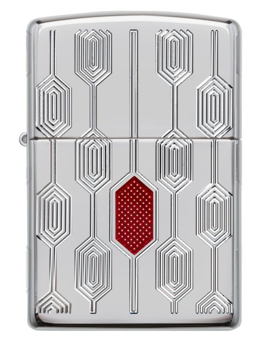 Zippo Aansteker Stylish Pattern Armor - achteraanzicht
