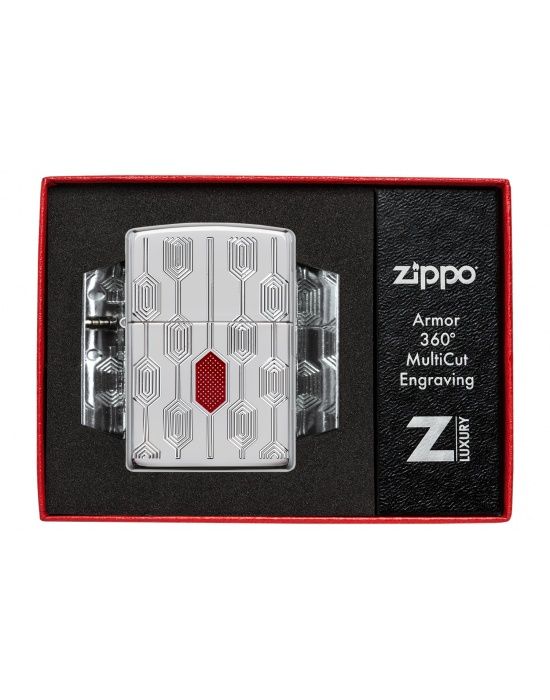 Zippo Aansteker Stylish Pattern Armor - vooraanzicht