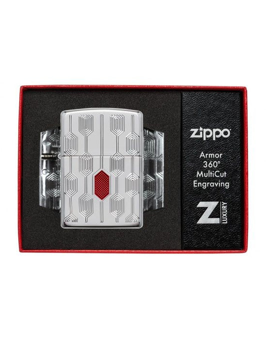 Zippo Aansteker Stylish Pattern Armor - vooraanzicht