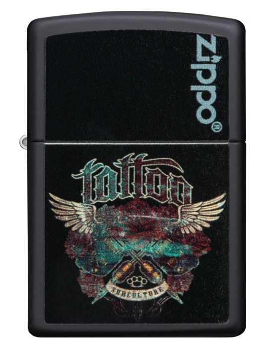 Zippo Aansteker 218 Zippo Tattoo Design - vooraanzicht