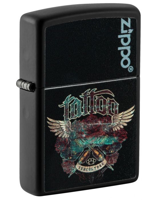 Zippo Aansteker 218 Zippo Tattoo Design - achteraanzicht