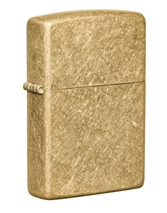 ZIPPO Aansteker Tumbled Brass - vooraanzicht