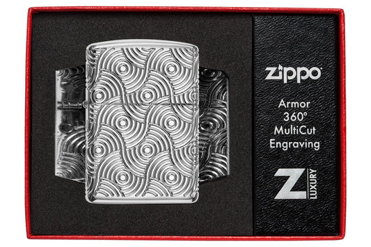 Zippo Aansteker - 167 Abstract Waves Design - vooraanzicht