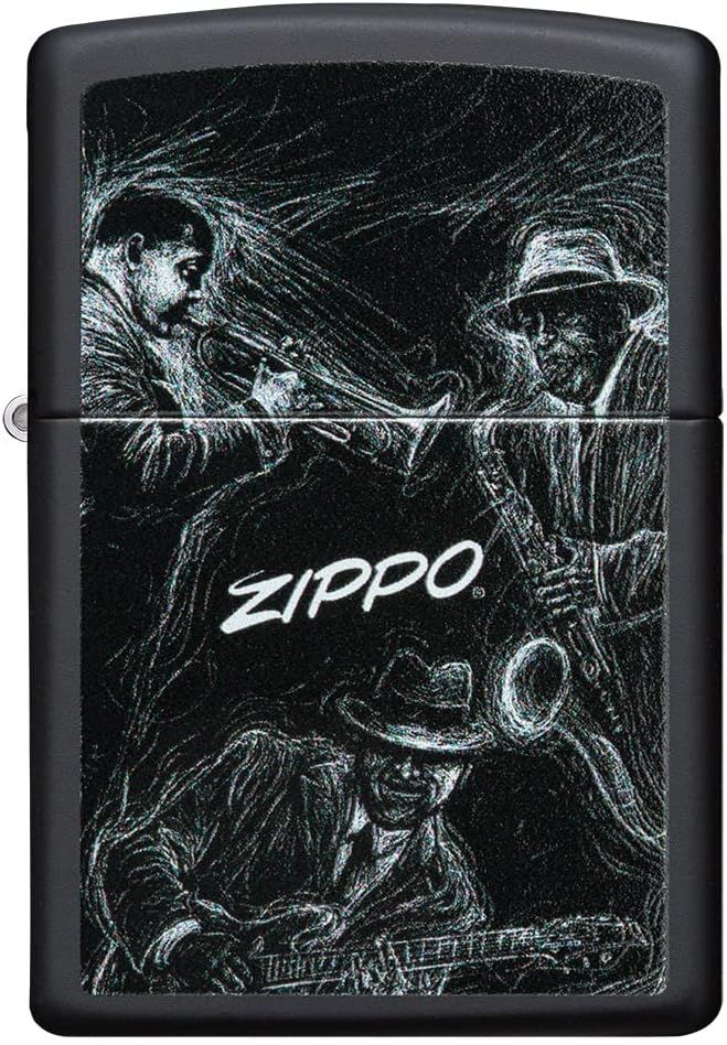 Zippo Aansteker - 218 JAZZ MUSICIANS DESIGN - achteraanzicht