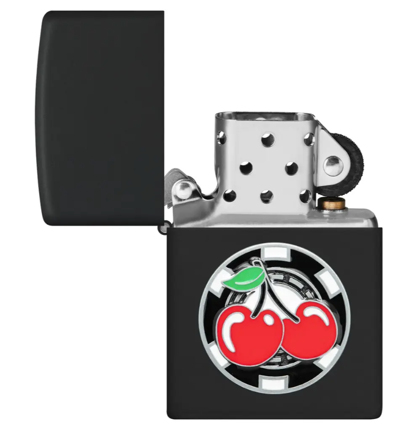 Zippo Aansteker - 218 Poker Chip with Cherries - achteraanzicht