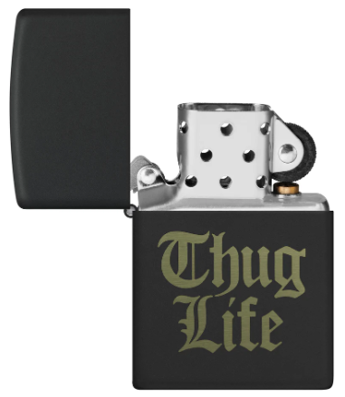 Zippo Aansteker - 218 Thug Life Design - achteraanzicht