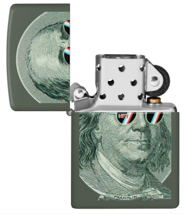 Zippo Aansteker - 221 Crypto Currency Design - achteraanzicht