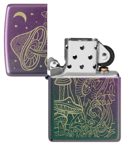 Zippo 49146 Mushrooms Design aansteker achteraanzicht