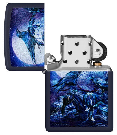 Zippo 4919 Carol Cavalaris aansteker achteraanzicht