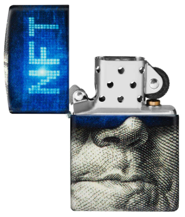Zippo 49352 NFT Currency Design aansteker detail 1